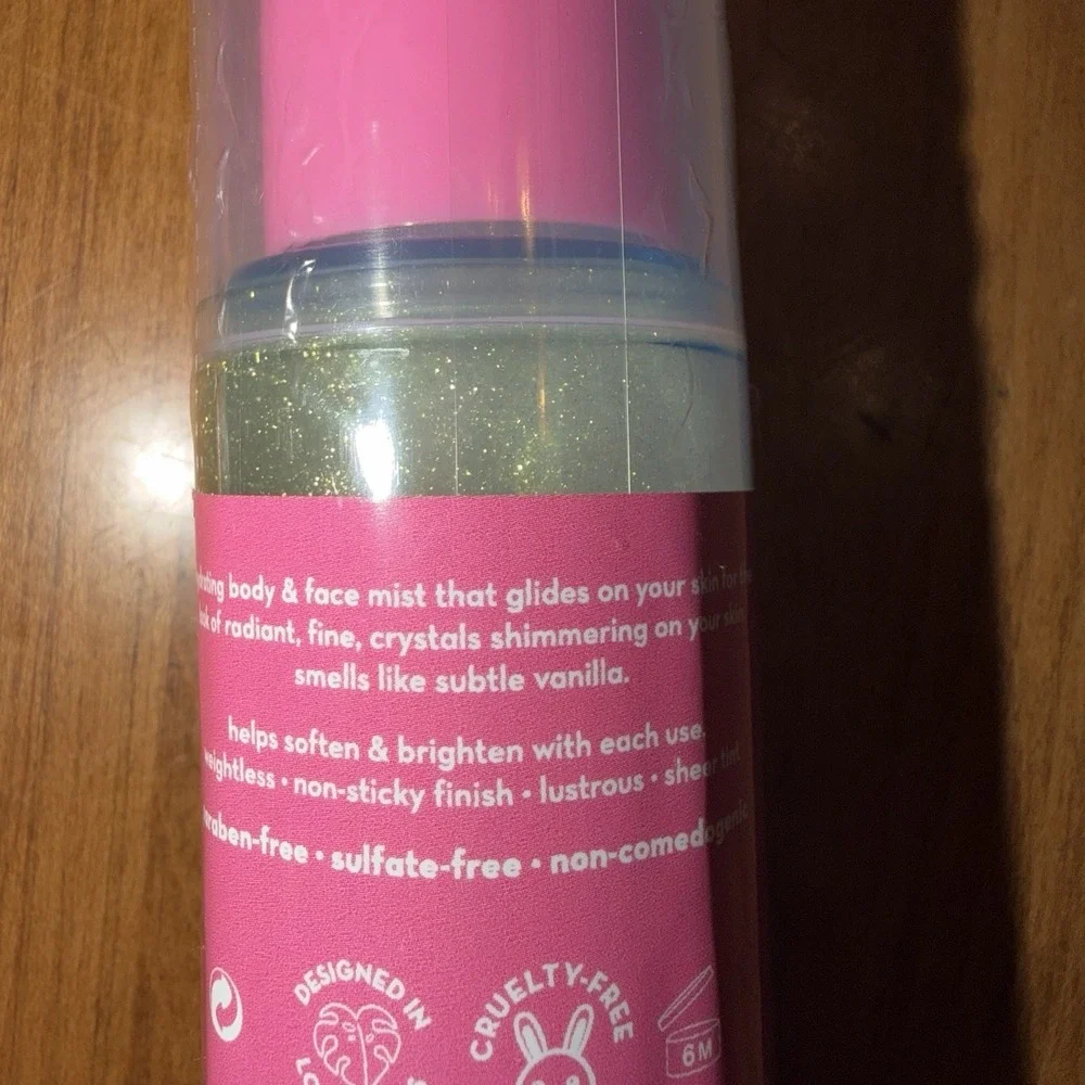NEW The Crème Shop Crystal Glow‎ Moisturizing Shimmer Mist 3.38Fl Oz